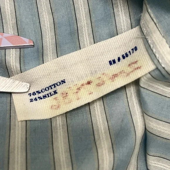 NWT LEIFSDOTTIR Anthropologie Nautical Pinstripe Top Size 6 - Picture 8 of 13